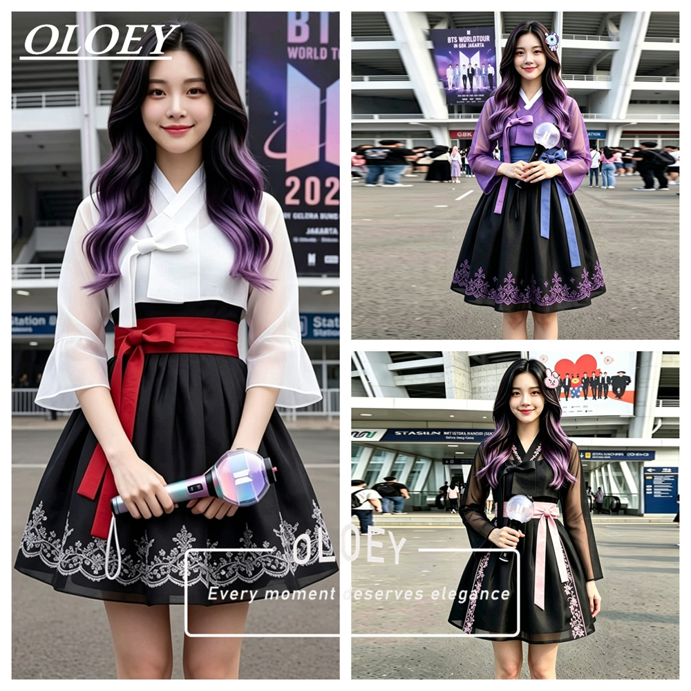 Modern Korean Lifestyle - Современное короткое концертное платье-ханбок OLOEY 2026